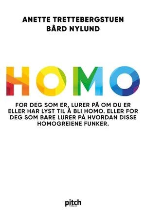 Omslag: "Homo" av Anette Trettebergstuen